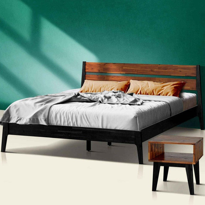[Buy 1 Get 1] Callisto Solid Wood Bed Frame and Nightstand
