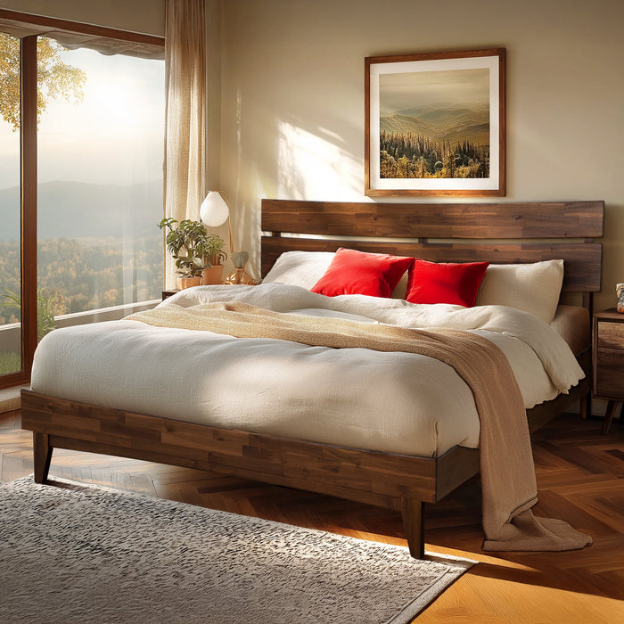 Aurora Solid Wood Bed Frame