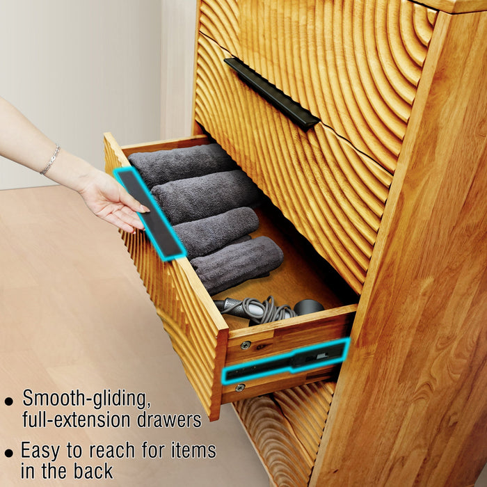 Acacia Harmony Dresser with 5 Drawers