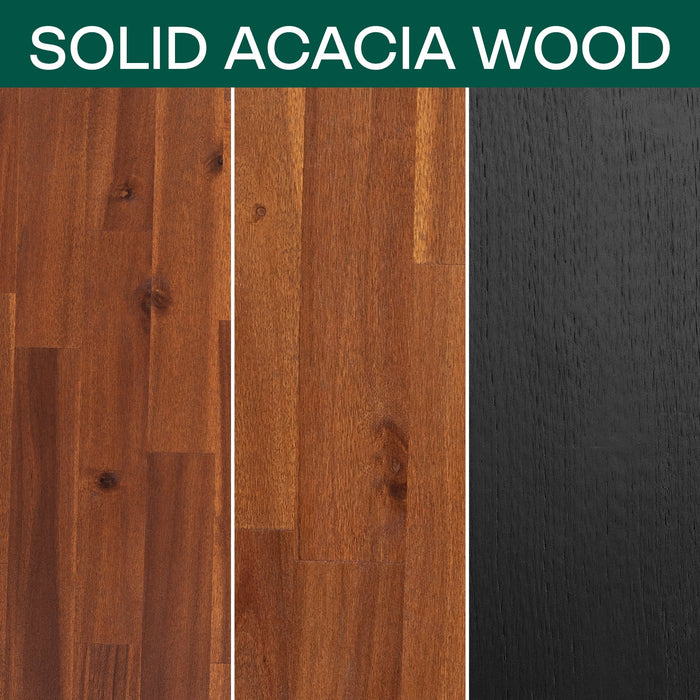 Acacia Callisto Solid Wood  Bed Frame and Nightstand Bedroom Set