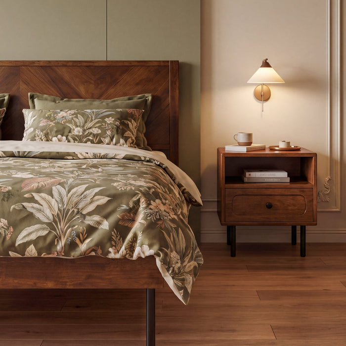Savana Single Drawer Solid Wood Nightstand