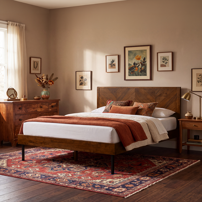 Alander Solid Wood Bed Frame