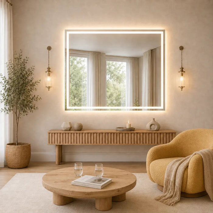 Compact Center Glow LED Bathroom Mirror