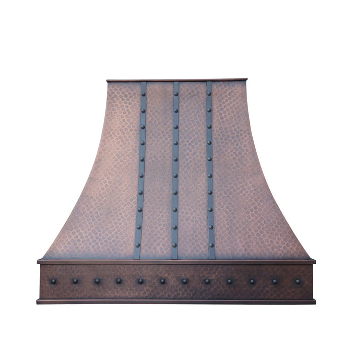 Hammered Distinction Copper Kitchen Hood Handmade
