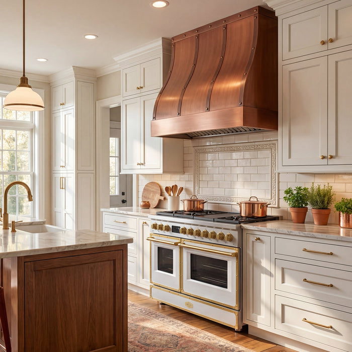 Akicon Custom Handmade Copper Range Hood Elegant Kitchen Vent Hood — AKH792BE-C