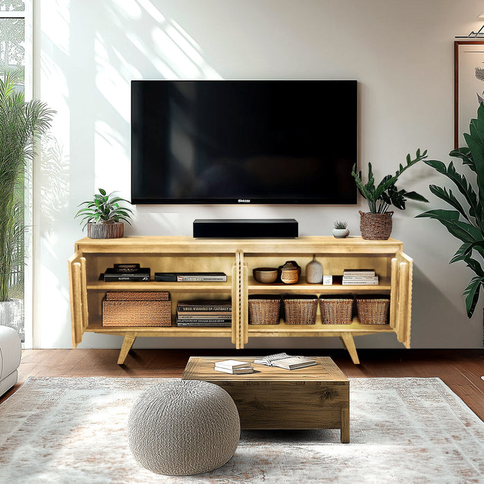 Acacia Harmony TV Stand with Storage for TVs up to 80"