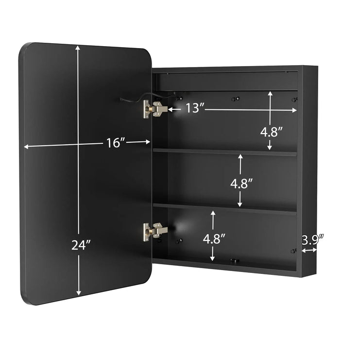 Hausvita Framed Recessed LED Light Bathroom Medicine Cabinet -small