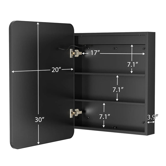 Hausvita Framed Recessed LED Light Bathroom Medicine Cabinet -small