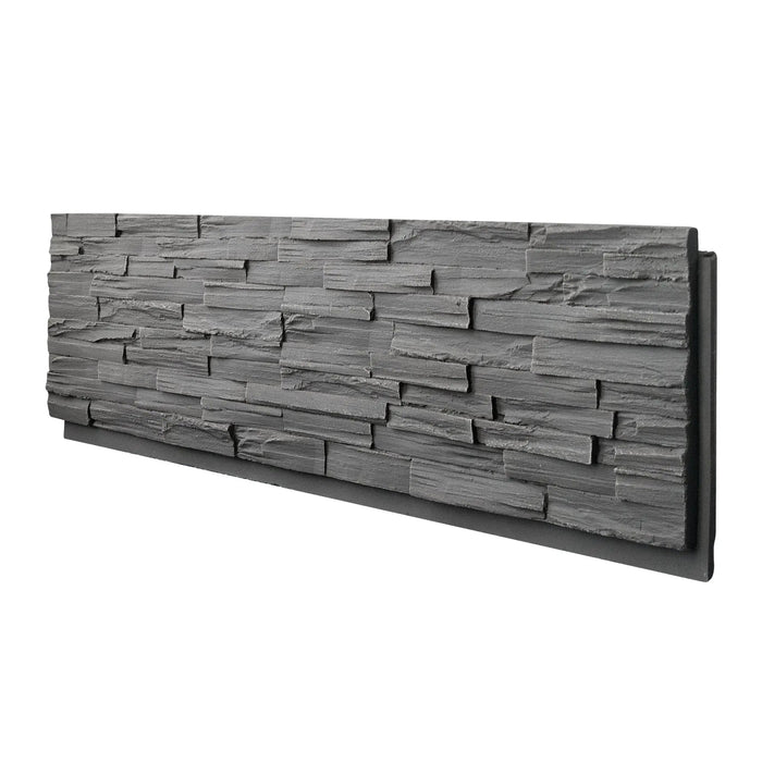 Hausvita Faux Stone Wall Siding Panel, PU Stone Veneer Exterior, 46.46" x 13"