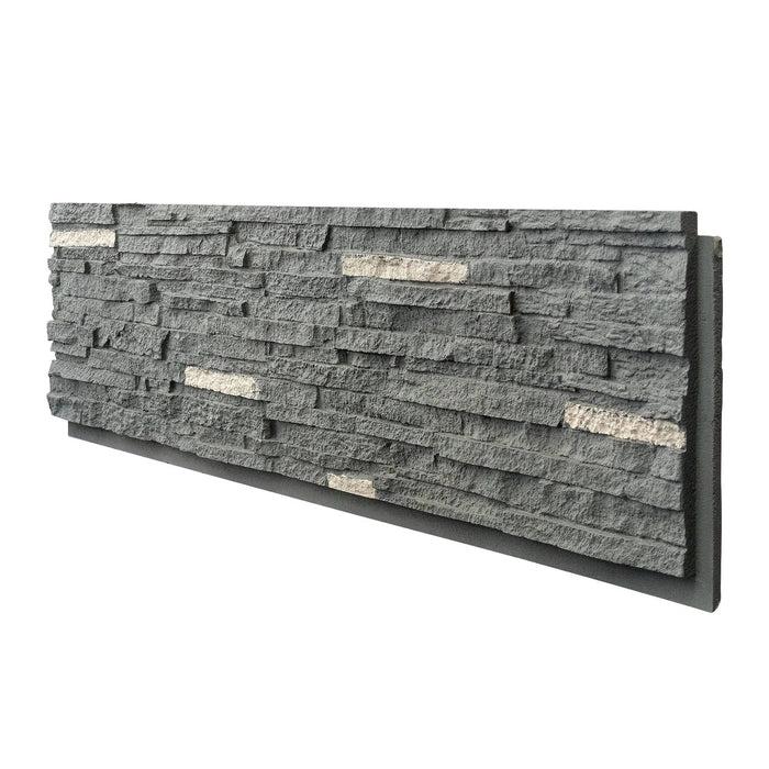 Hausvita Faux Stone Wall Siding Panel, PU Stone Veneer Exterior, 46.46" x 13"