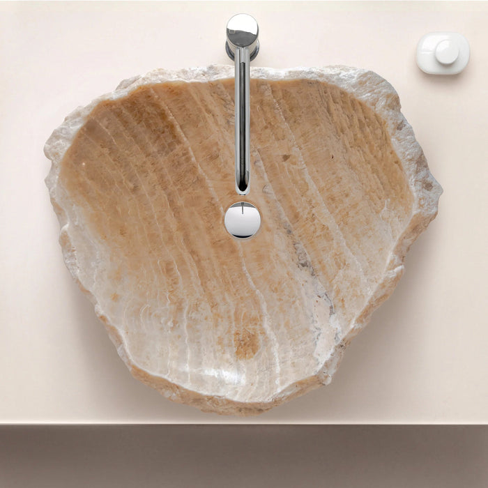 Honey Onyx Translucent Rustic Natural Stone Above Vanity Bathroom Sink NTRVS21