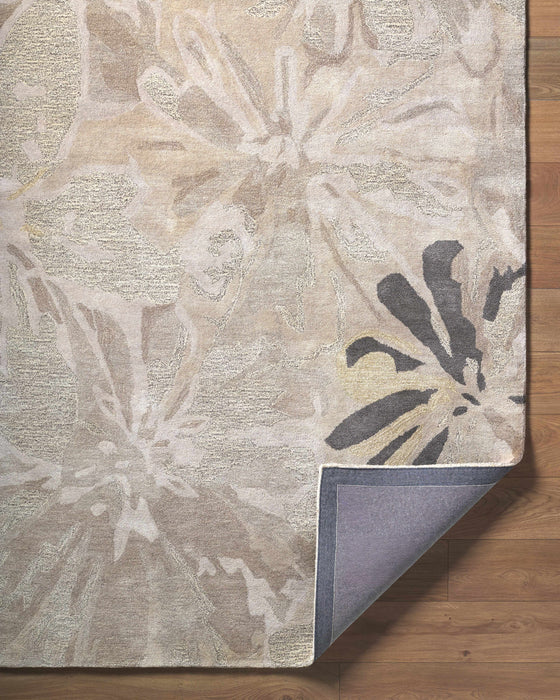 Ilfeld Athena Gray Floral Wool Rug
