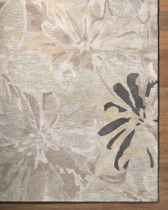 Ilfeld Athena Gray Floral Wool Rug