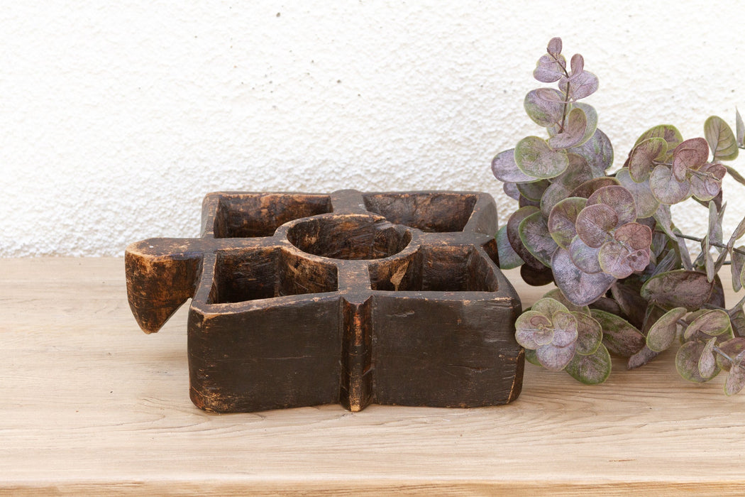 Farmhouse Hand Carved Spice Tray