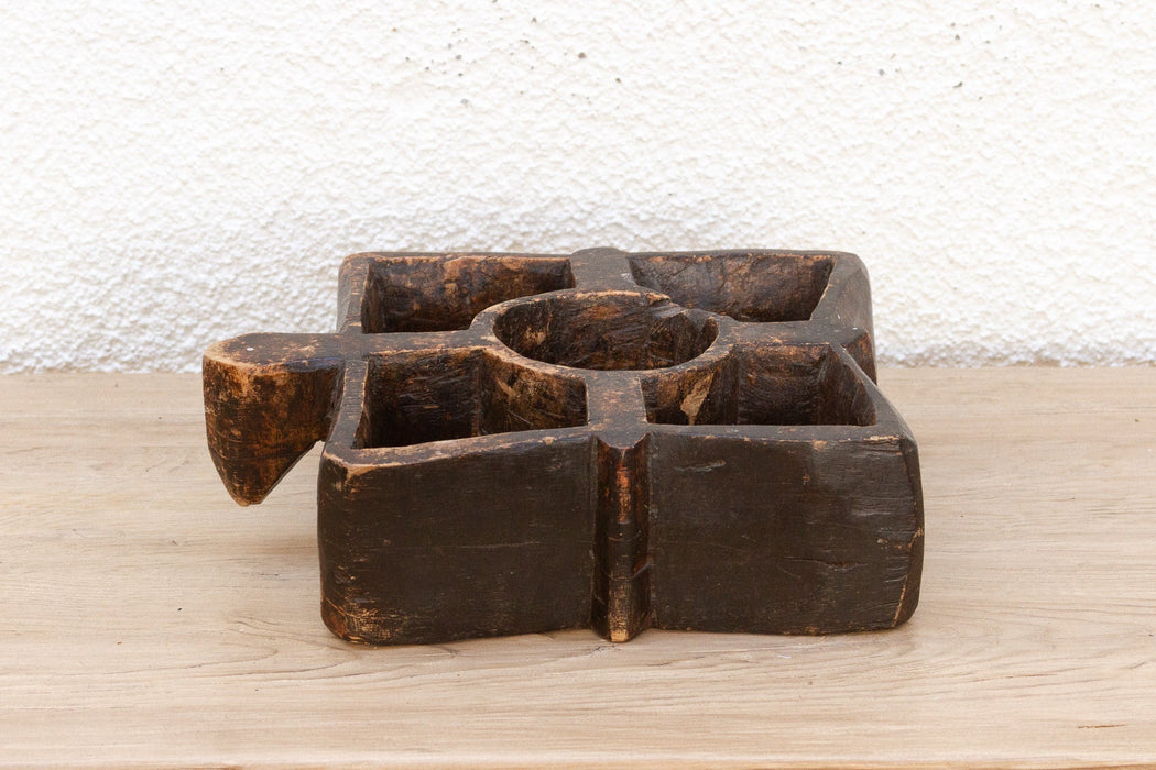 Farmhouse Hand Carved Spice Tray