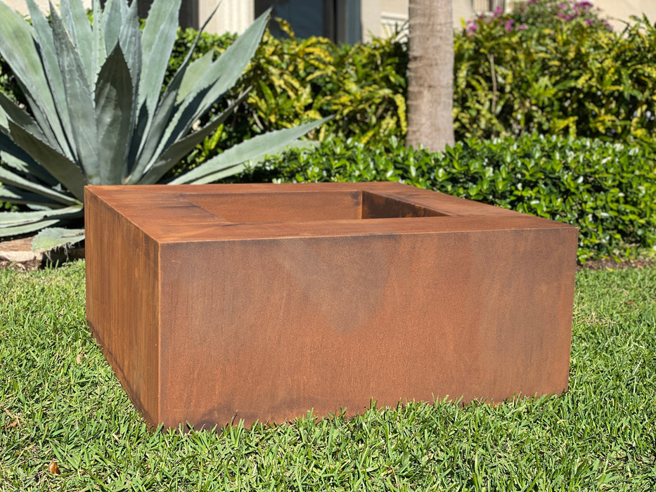 Square Corten Fire Pit - FREE SHIPPING
