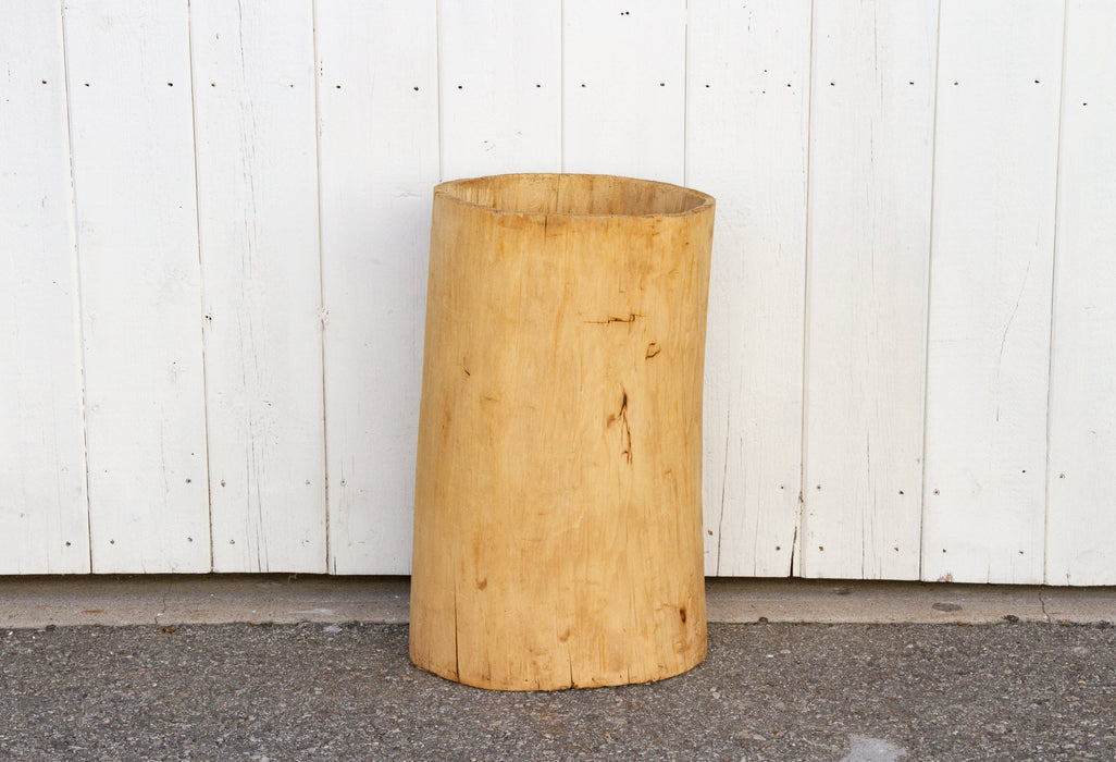 Large Farmhouse Bleached Wood Pot