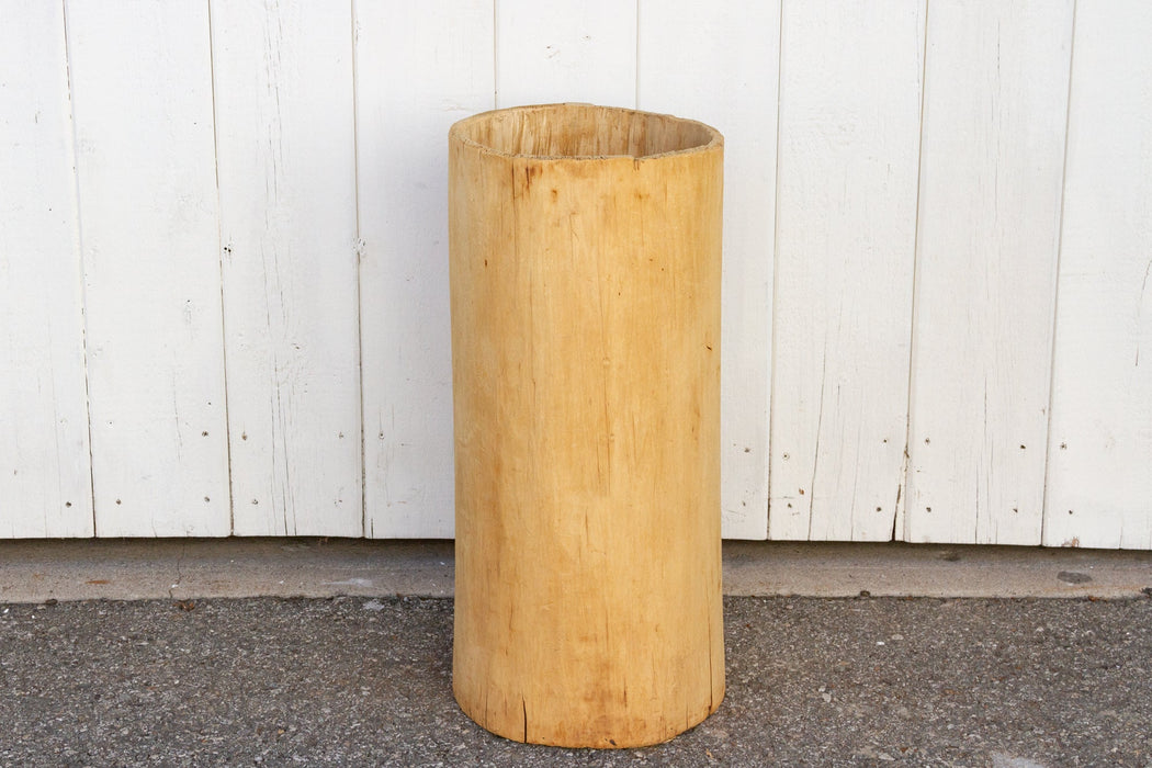 Large Farmhouse Bleached Wood Pot