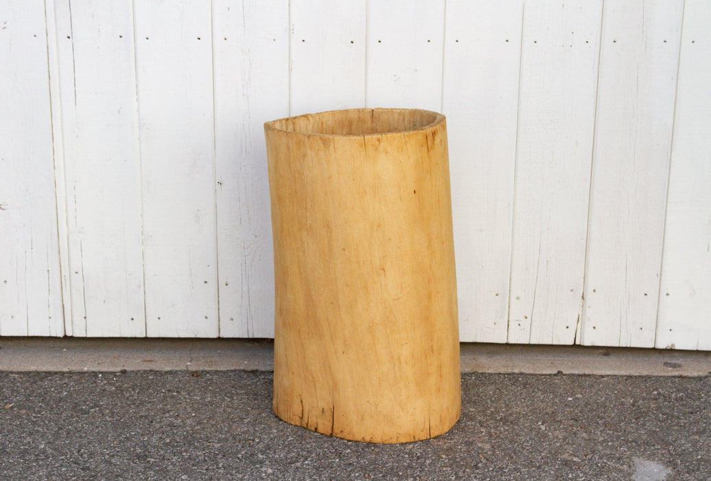 Large Farmhouse Bleached Wood Pot