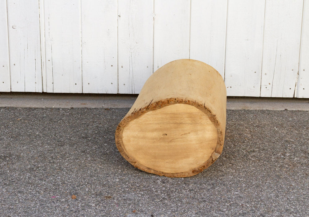 Large Farmhouse Bleached Wood Pot