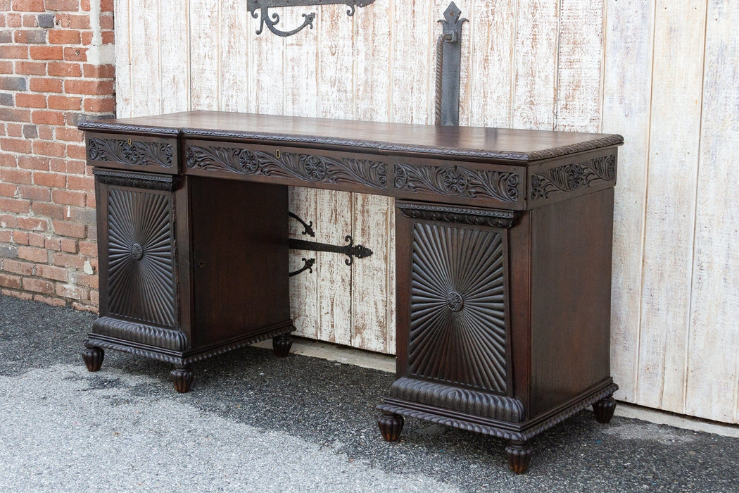 19th Century Carved Rosewood Colonial Sideboard