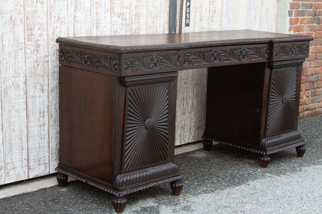 19th Century Carved Rosewood Colonial Sideboard