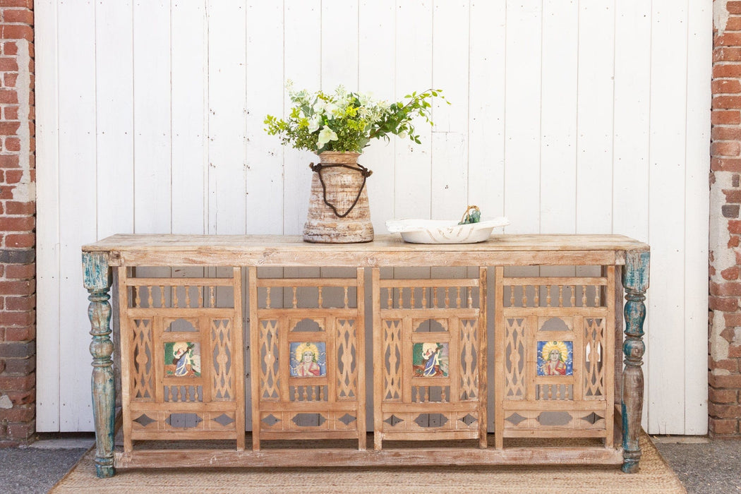 19th Century Architectural Carved Balcony Console Table