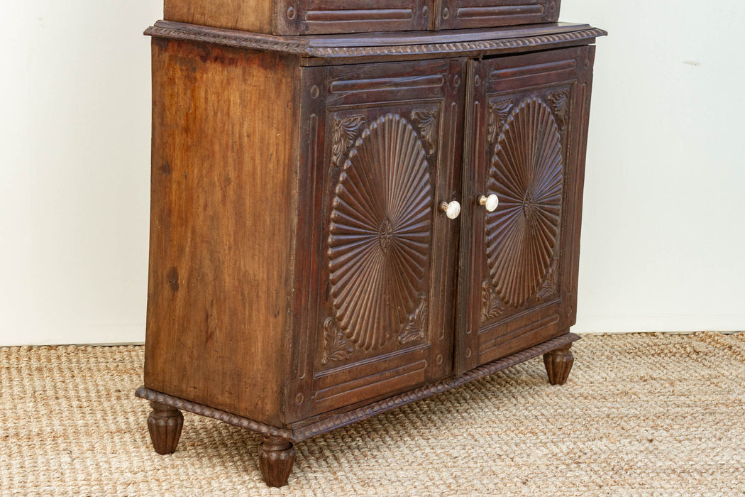 19th Century Indo-Portuguese Teak Tall Cabinet