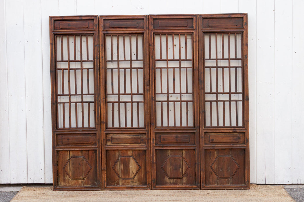 Set of Four, 19th Century Farmhouse Screen Panels