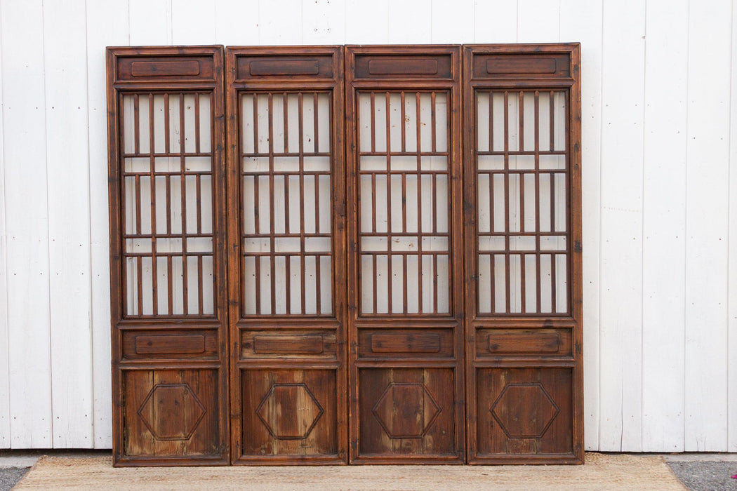 Set of Four, 19th Century Farmhouse Screen Panels