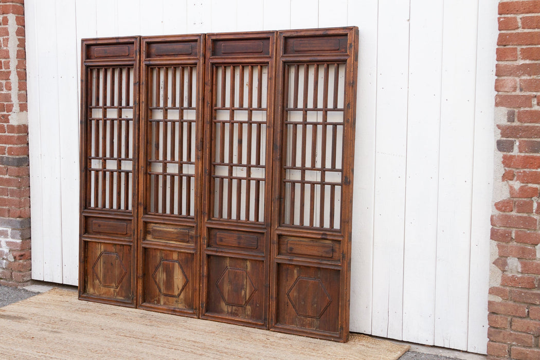 Set of Four, 19th Century Farmhouse Screen Panels