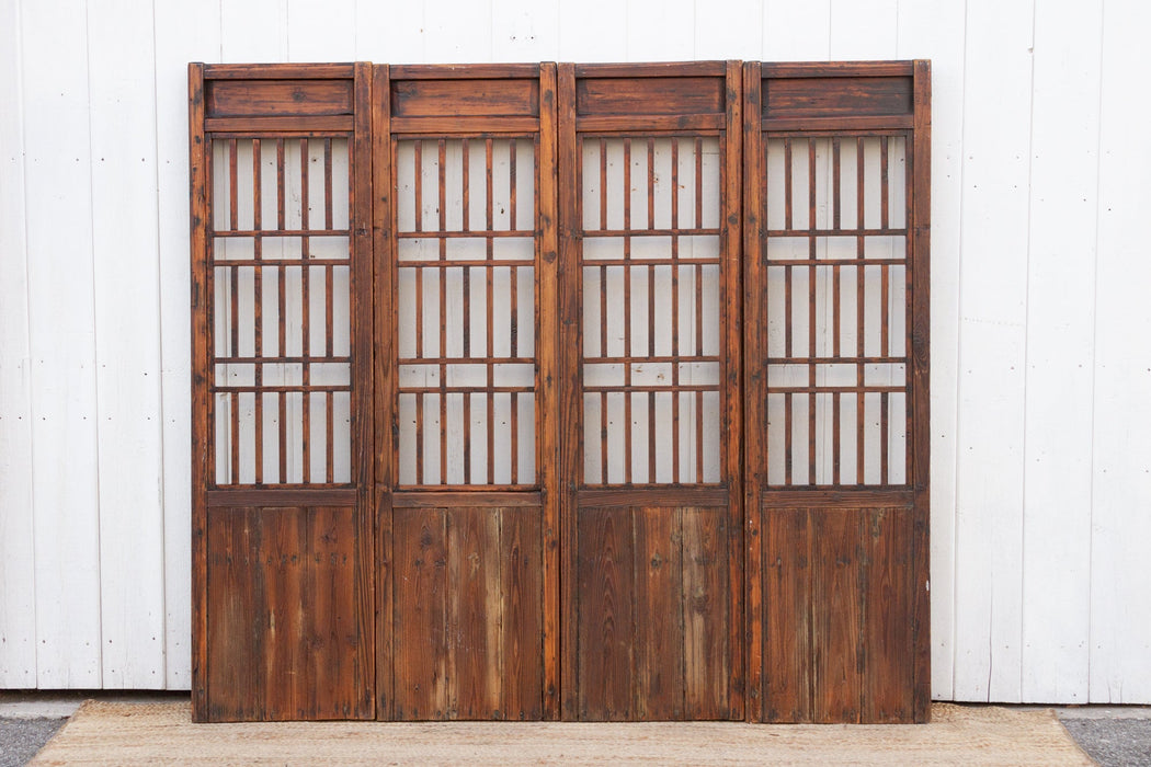 Set of Four, 19th Century Farmhouse Screen Panels