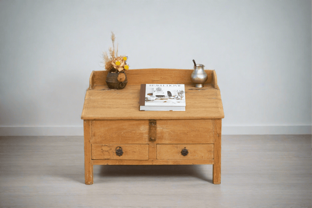 19th Century British Colonial Teak Low Desk