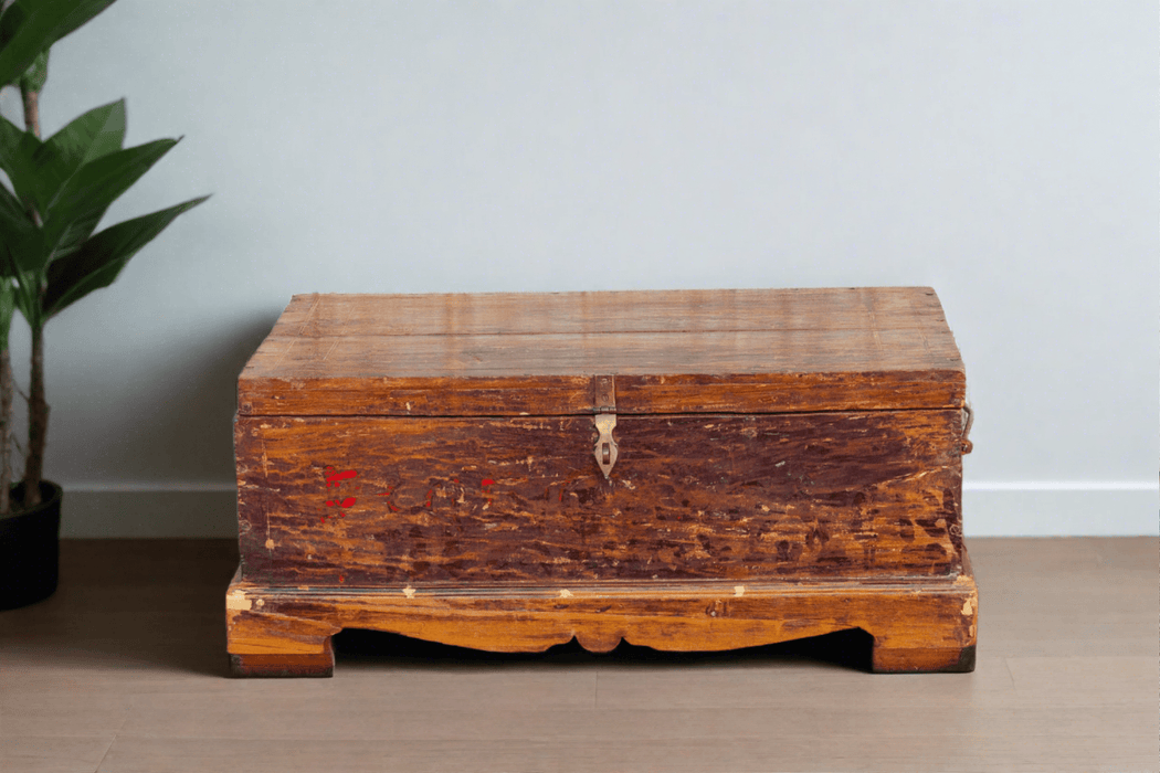 19th Century Indo-Portuguese Goa Painted Trunk