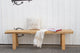 Rustic Bleached Wood Farmhouse Bench