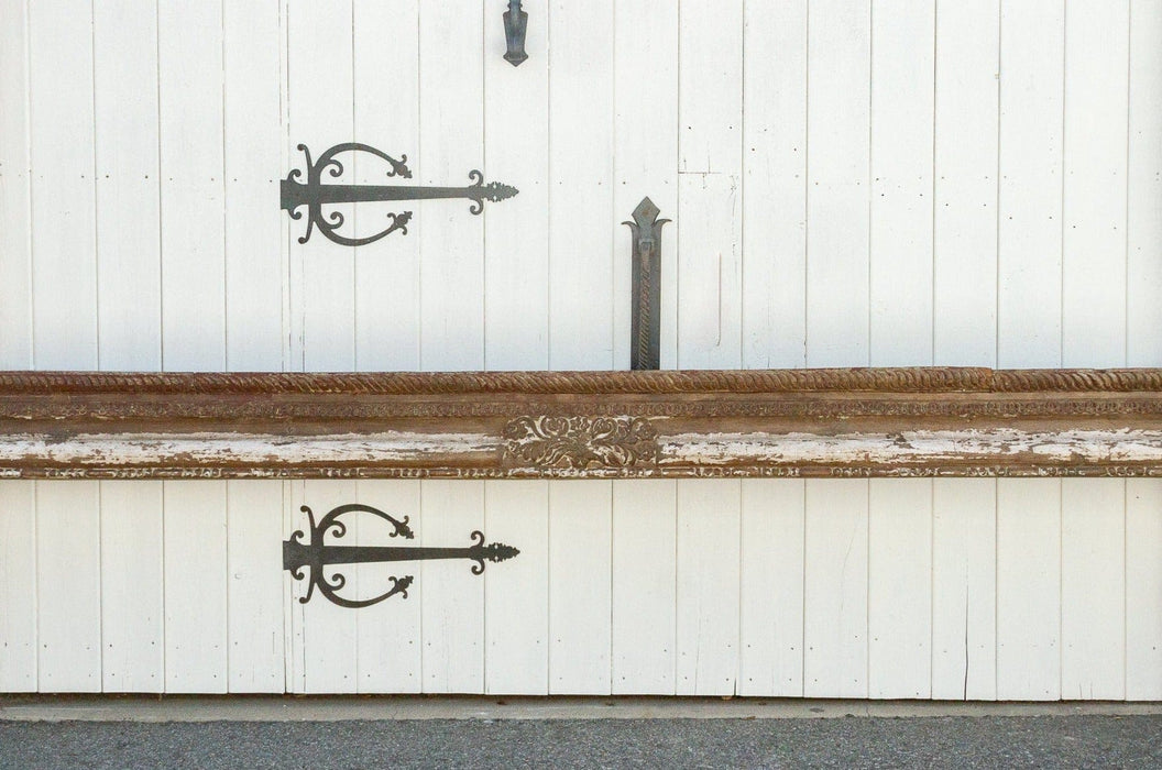 1840's Indian Pondicherry Floral & Elephant Carved Beam