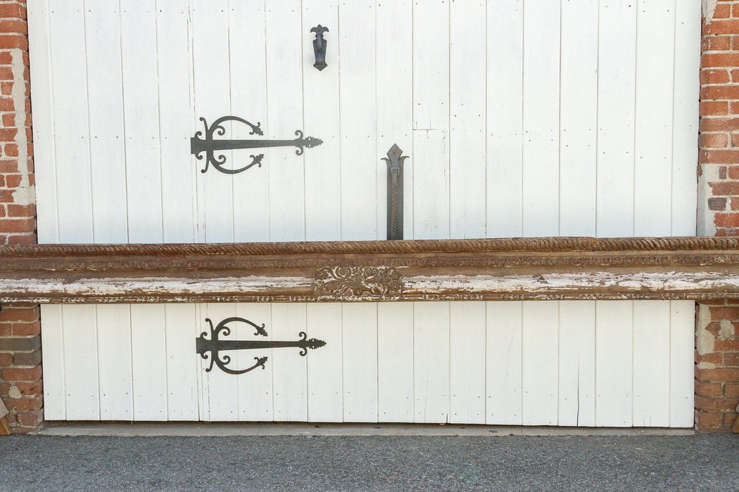 1840's Indian Pondicherry Floral & Elephant Carved Beam