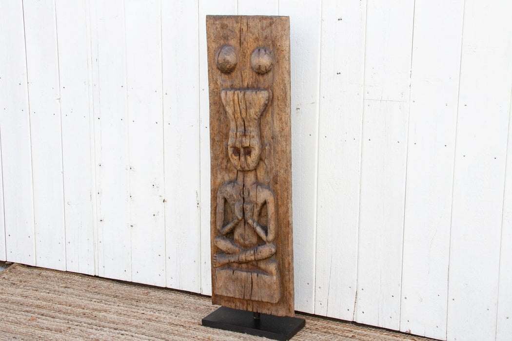 19th Century Carved Bastar Panel on Stand