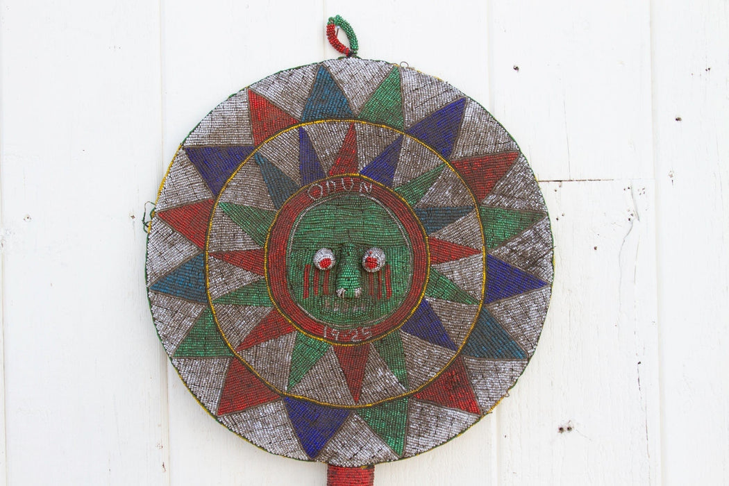 1920's Multicolor Beaded African Shield