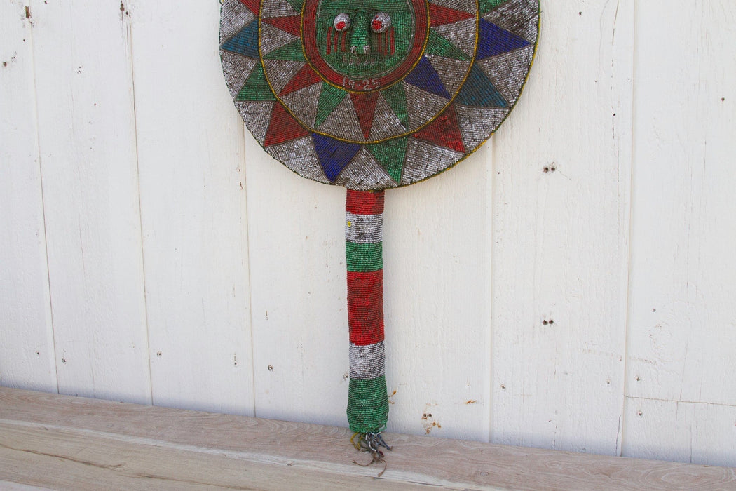 1920's Multicolor Beaded African Shield