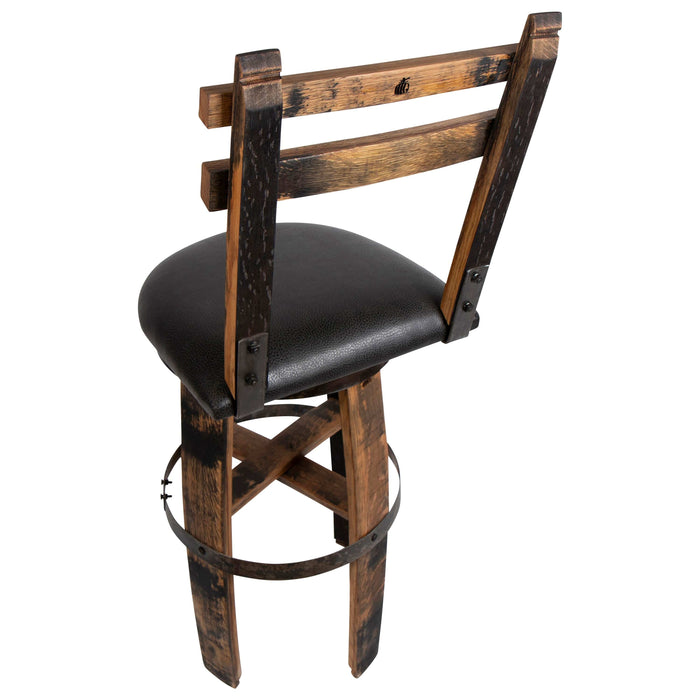 160 PROOF Bar Stool with Swivel Vinyl Seat