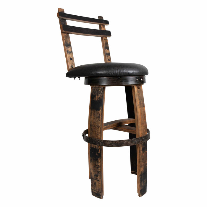 160 PROOF Bar Stool with Swivel Vinyl Seat