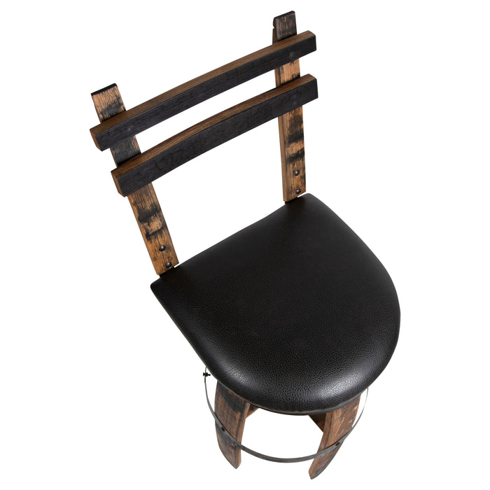 160 PROOF Bar Stool with Swivel Vinyl Seat