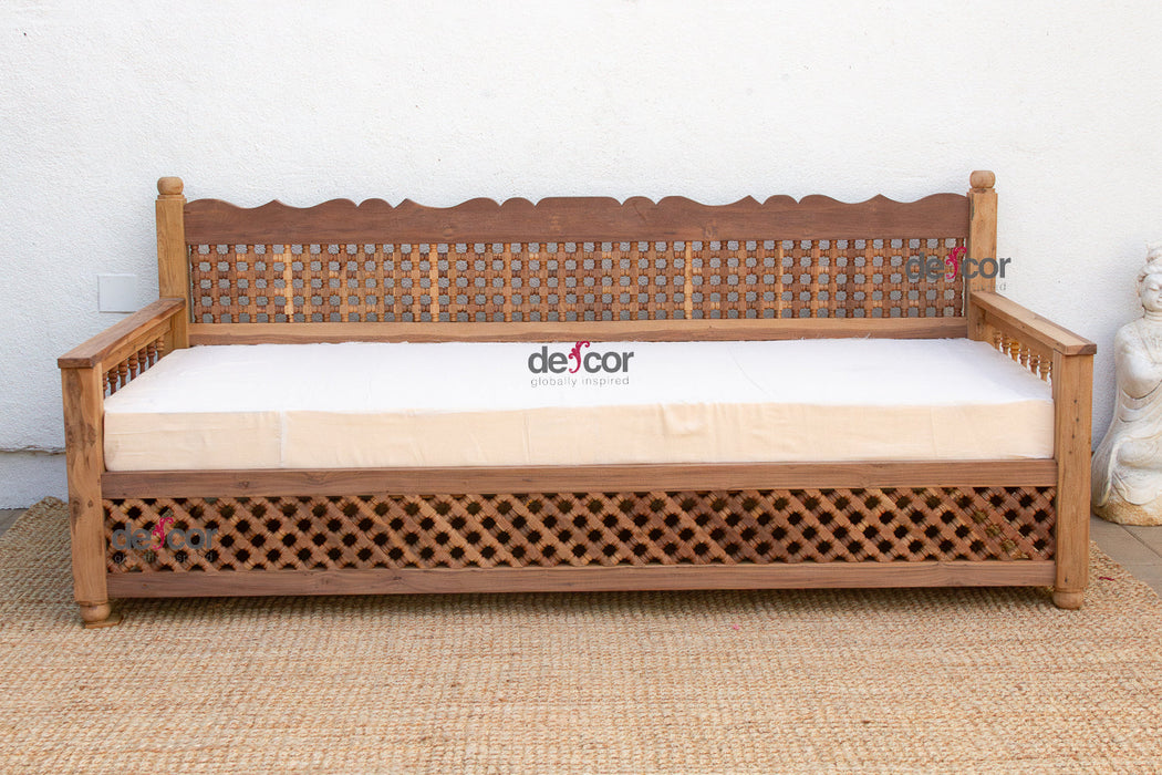 96" Long Moroccan Mousharabi Daybed Sofa