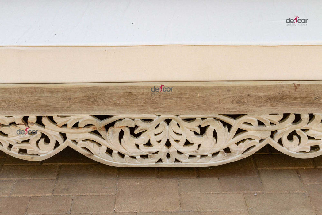 108" Long Bleached Teak Anglo Indian Daybed