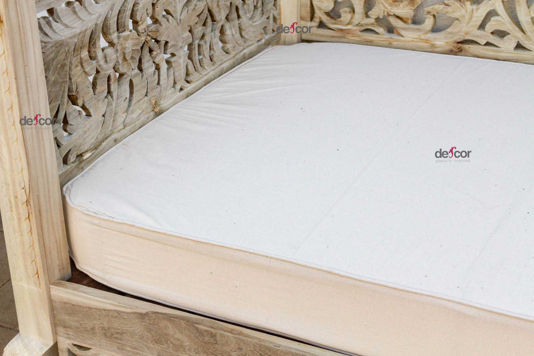 108" Long Bleached Teak Anglo Indian Daybed