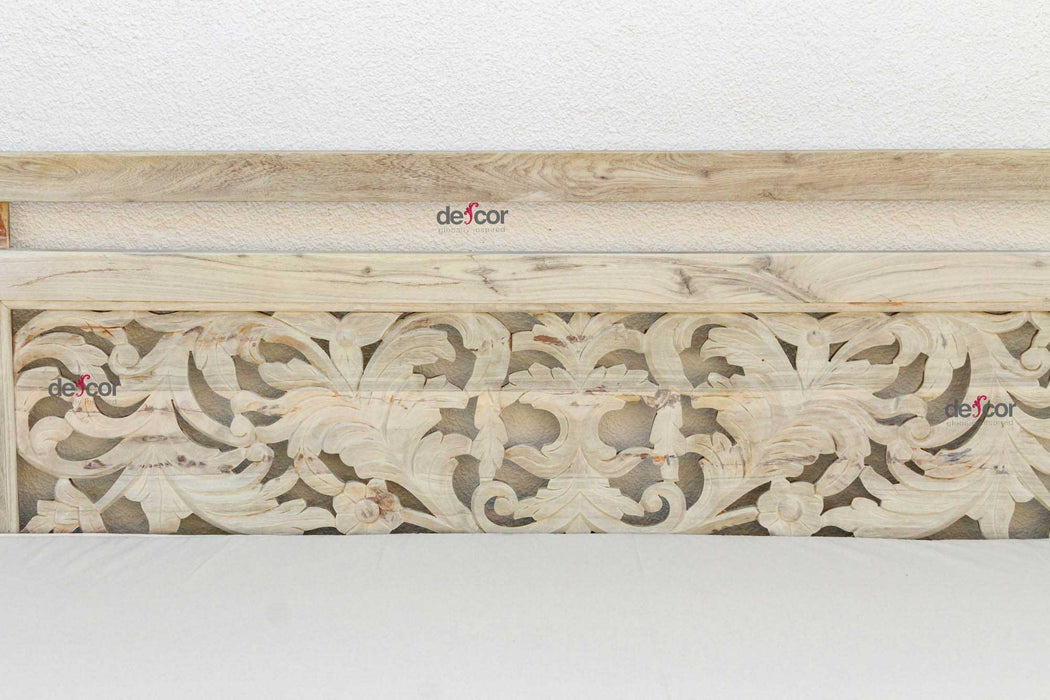 102" Beautifully Carved Opium Teak Daybed