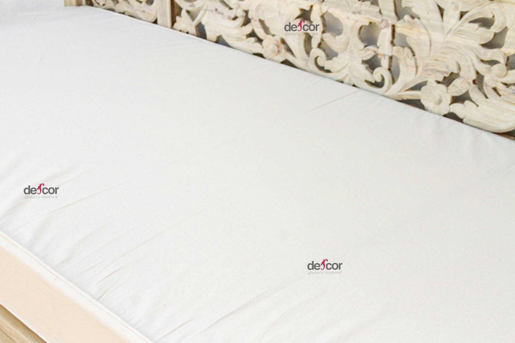 102" Beautifully Carved Opium Teak Daybed