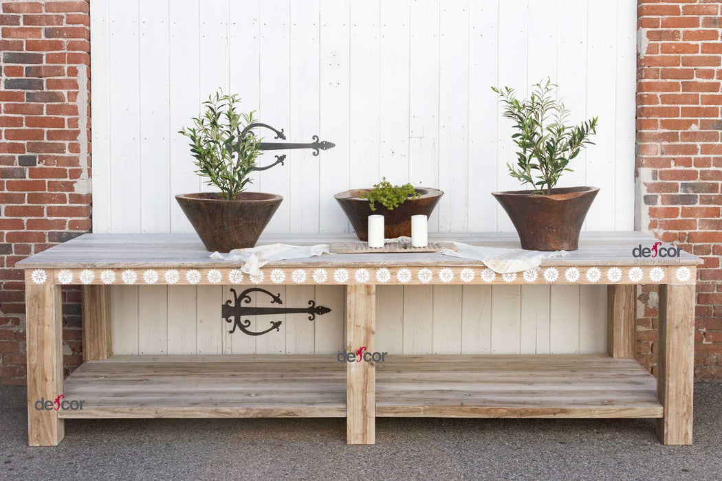 10ft Blossom Mother Pearl Inlay Display Table