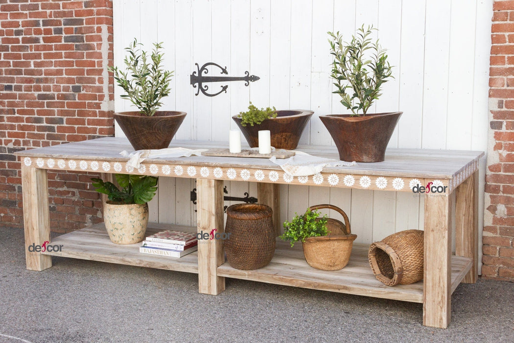 10ft Blossom Mother Pearl Inlay Display Table